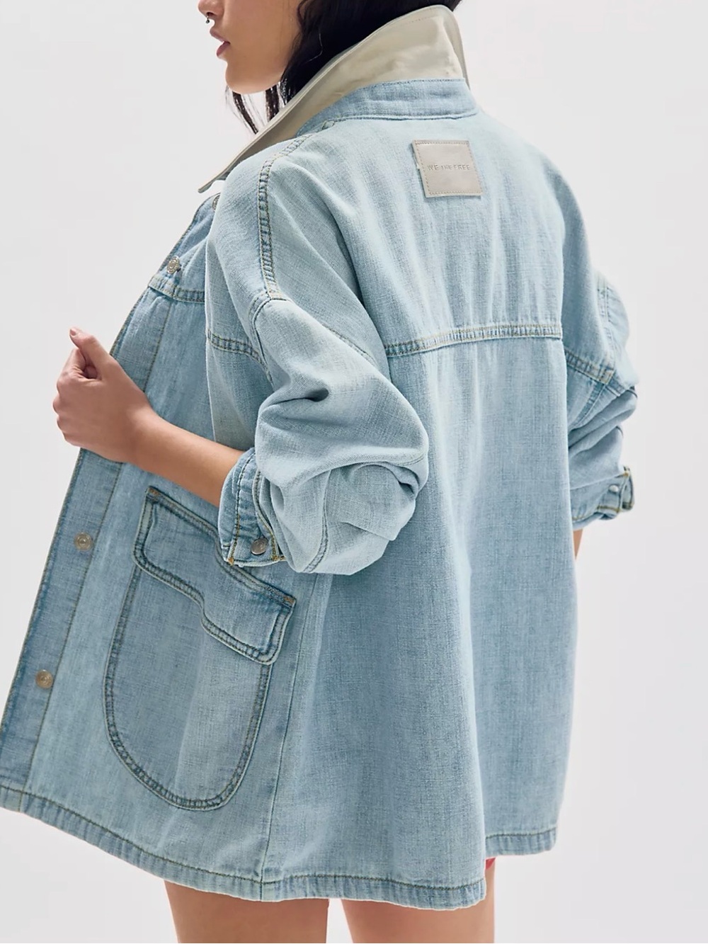 NWT Free People We The Free Lemon Denim Jacket, Medium, Color: Sweet Icing